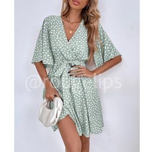 Rouge! Mint Green Polka Dot Mini Dress